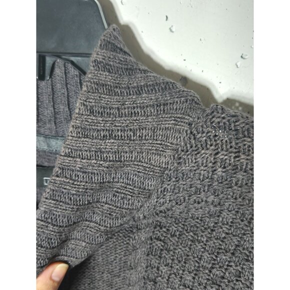 Buckle Black Mens Athletic Fit 1/4 Button Sweater Large Fisherman Henley Cable - Picture 3 of 11